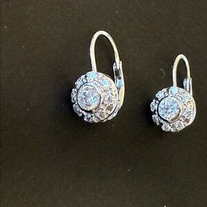 Elegant Silver Crystal Earrings